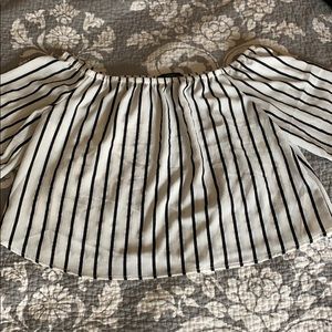 Forever 21 white and black striped shirt